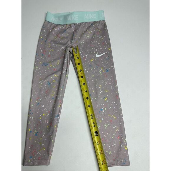 Nike Girls Dri-FIT Pro Warm Printed Tights Grey Small 4-5Y See Description - Picture 2 of 10